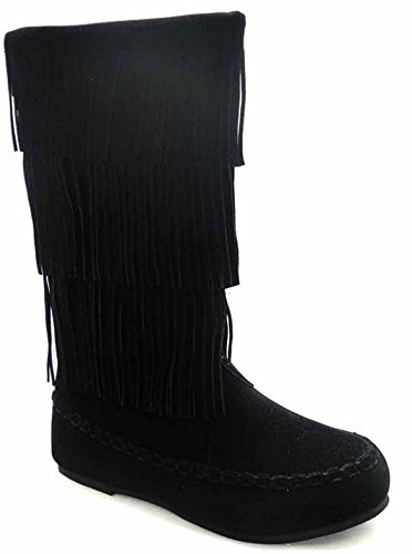 New Girls Suede Fringe Tassel Moccasin Faux Suede Fashion Children Boots Shoes