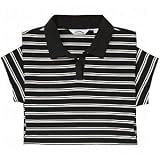 Callaway Ladies V-Neck Stripe Pique Polos