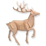 3D Deer Woodcraft Puzzle Kit