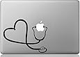 Apple Macbook Vinyl Decal Sticker - Stethoscope Heart
