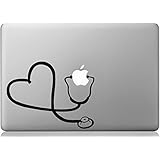 Apple Macbook Vinyl Decal Sticker - Stethoscope Heart