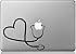 Apple Macbook Vinyl Decal Sticker - Stethoscope Heart