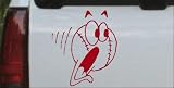 Best Buy Car Sport-Screaming Baseball Ball Sports Car Window Wall Laptop Decal Sticker -- Red 18in X 15.6in
