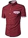 Generic Mens Button Down Short Sleeve Dots Print Casual Shirt