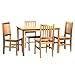 Read Small Kitchen Table in Hardwearing Beech with 4 Matching Dining Chairs Details Small Kitchen Table in Hardwearing Beech with 4 Matching Dining Chairs