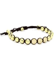 Tai Gold Ball with Three Clear Pave Swarovski Crystal Ball Bracelet