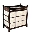 Badger Basket Baby Changing Table with Six Baskets, Espresso