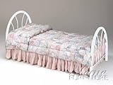 White Finish Twin Size Headboard & Footboard Acs002054