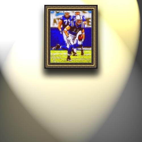 Completely Handpainted American Football Sport Painting, Custom Order FL7722, Oil on Canvas, with Option to Paint Jerry, Brett & Co. from Any Other Favorite Photograph or Picture, Unframed, Size 15'' x 19