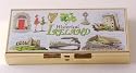 Seven day pillbox or pill box with Historical Ireland design