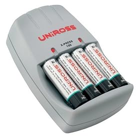 UniRoss X-Press 150 Classic Charger inc 4 x AA 2100 mAh Rechargeable Batteries