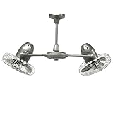 ATYLIA.COM Ventilateur de plafond design double chrome