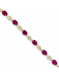 Genuine 14K Yellow Gold Diamond And Ruby Bracelet 7 Grams Of Gold 100% Satisfaction Guaranteed.