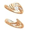 14K Rose Gold Diamond Wedding Set - 0.47 Ct.