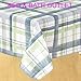 Lexington Plaid Blue Vinyl Tablecloth, 70