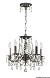 Crystorama Lighting 5545-PW-CL-S 5 Light Mirabella Chandelier