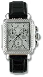 Women's Square Sartego® 108 Diamond Watch White Dial / Leather Strap