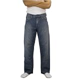 Ecko Unlimited Mens Washed Blue Baggy Fit Jeans by Marc Eck