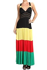 V-neck Empire   Waistline Shirred Summer Rayon/Spandex Maxi Dress 