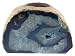 Polished Agate Candle Holder in Dyed Blue - Size: 4x3x2.5 IN