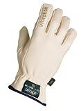 Decade 49104 Leather Anti-Vibration Full-Finger Right Hand Driver's Glove with Gfom, Buff, X-Large