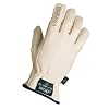 Decade 49002 Leather Anti-Vibration Full-Finger Left Hand Driver's Glove with Gfom, Buff, Medium