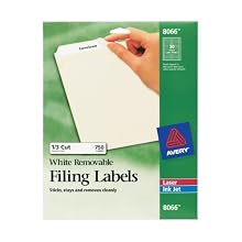 Avery Removable White File Folder Labels, 750 Pack (8066)
