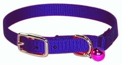 Hamilton 10" x 3/8" Snag-Proof Braided Nylon Safety Cat Collar, Purple
