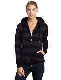 Calvin Klein Performance Womens Rugby Stripe HoodyBlackSlate HeatherSmall