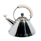 IMAGE OF Alessi Michael Graves Kettle with Bird Whistle, Ivory Handle With Free Michael Graves Kitchen Timer