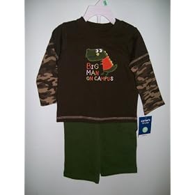 Carter's Baby Boys 2-piece Brown/Green Camo Pant Set - 24 Months