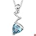 Sterling Silver Trillion Cut Blue Topaz Pendant