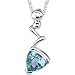 Sterling Silver Trillion Cut Blue Topaz Pendant