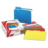 2-Ply, Reinforced, File Folders, 1/3 Cut, Top Tab, Ltr, Assrt, 100/bx