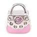 LovingtheBead © 'Pink Gem-Set Handbagl' Sterling Silver Plated Slide-on & Slide-Off Bead Charm