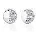 Petite Beauty: Sterling Silver Celebrity Style Disc Stud Earrings with CZ Diamonds