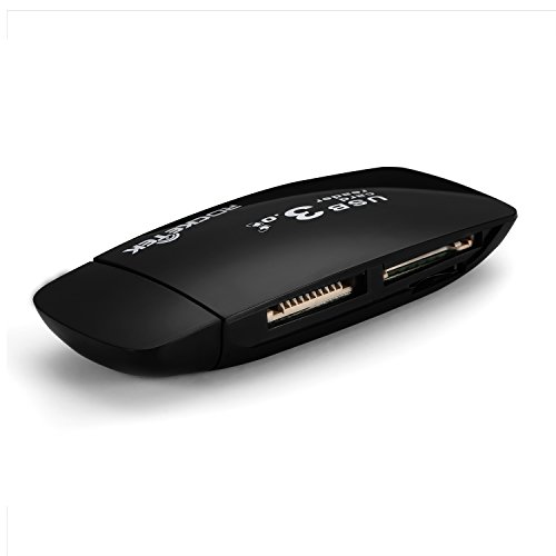 Card Reader Rocketek USB 3.0 Card Reader / Writer with 4 Slots for CF Card, MS Card, SDXC, UHS-I SD, SDHC, SD, Micro SDXC, Micro SDHC, Micro SD, MMC memory cards