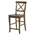 American Simplicity X-Back Counterstool- Warm Walnut [Set of 2]