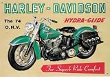Harley Davidson Hydra Glide Motorcycle New Metal Sign - Approx 16 x 12 Inches (40 x 30 cms)