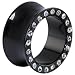 3/4" Black Anodized Titanium Jeweled Saddle Plug