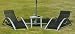 Devon Aluminium Lounger Set Black and Silver