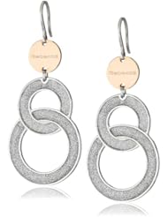 Rebecca "Soleil" Two-Tone Shimmering Overlay Small Drop Earrings