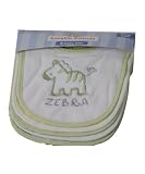 5-Pack Animal Baby Bibs - zebra, one size