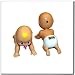 Racing Babies - krabbelnde Kleinkinder - Babys