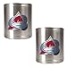 Colorado Avalanche NHL 2pc Stainless Steel Can Holder Set- Primary Logo by Great American Products