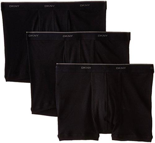 DKNY Men's 3 Pack Classic Boxer Brief,Black,Large