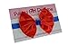 Funny Girl Designs Classic Costume Dress Up Sparkling Glitter Satin Bow Elastic Headband (Red) (0-12 Months)