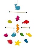 Ocean Animals Wooden Ceiling Mobile