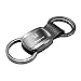 Honda Civic Black Chrome Metal with Genuine Leather Accent Key Chain
