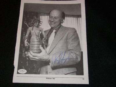 Ray Harryhausen Auto Signed Philcon 1992 Bio Page Magazine SCARCE JSA STAMP N - Autographed MLB Magazines